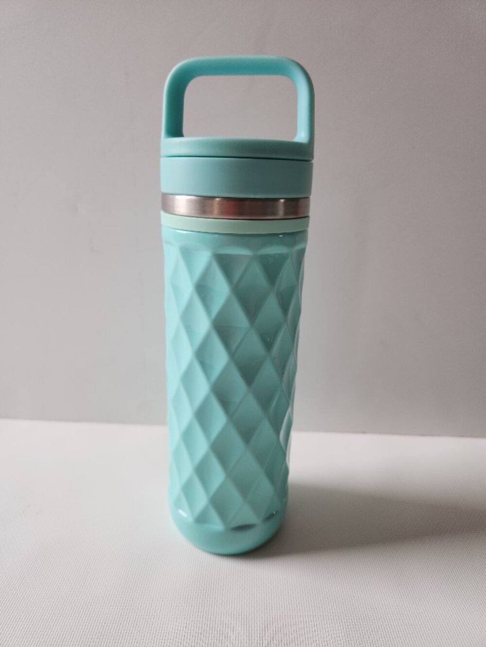 DAVIDsTEA Tea Infuser Travel Mug Tumbler Stainless Steel Turquoise Aqua Thermos